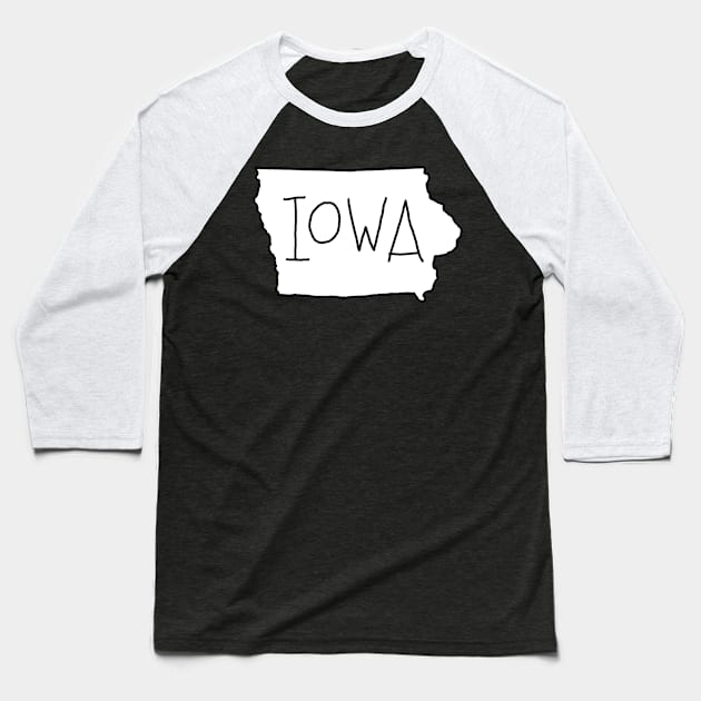 The State of Iowa - blank Baseball T-Shirt by loudestkitten